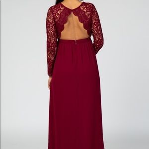 PinkBlush Burgundy Lace Dress